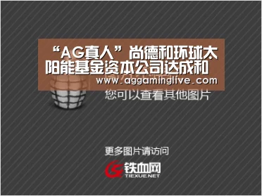 “AG真人”尚德和环球太阳能基金资本公司达成和解(图3) AG集团