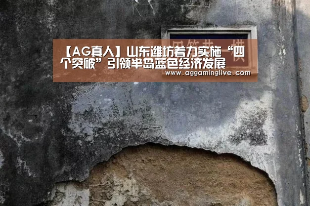 【AG真人】山东潍坊着力实施“四个突破”引领半岛蓝色经济发展(图1) AG游艺